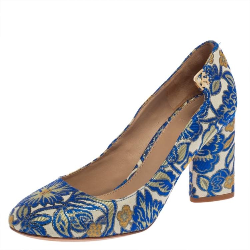 Tory Burch Elizabeth Brocade Block Heel Pumps
